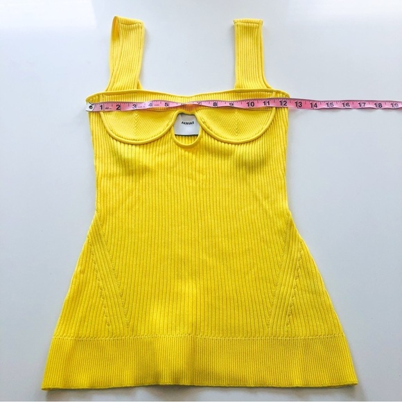 AKNVAS Fezco Rib Knit Tank Yellow Size Small NWT - Picture 8 of 11